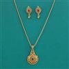 Antique Classic Pendant Set with Matte Gold Plating