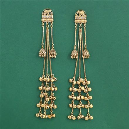 Antique Long Earring with Gold Plating