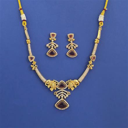 Antique Classic Necklace with Matte Gold Plating
