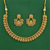 Antique Plain Gold Necklace with Gold Plating