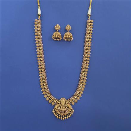 Antique Temple Necklace with Matte Gold Plating