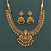 Antique South Indian Necklace with Matte Gold Plating