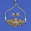 Antique South Indian Necklace with Matte Gold Plating