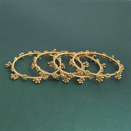 Antique Plain Gold Bangles with Gold Plating