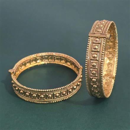 Antique 2 Pc Openable Bangles with Gold Plating