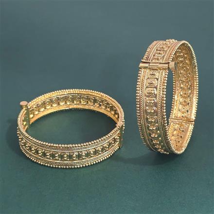 Antique 2 Pc Openable Bangles with Gold Plating