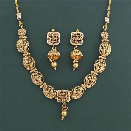 Antique Moti Necklace with Gold Plating