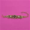 Antique Adjustable Bracelet With Matte Gold Plating