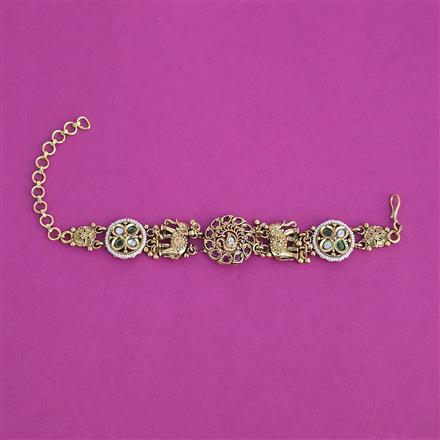 Antique Adjustable Bracelet with Gold Plating
