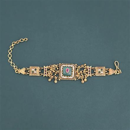 Antique Adjustable Bracelet with Gold Plating