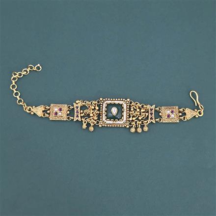 Antique Adjustable Bracelet with Gold Plating