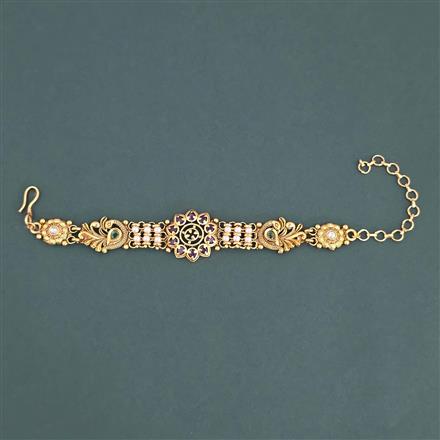Antique Adjustable Bracelet with Gold Plating