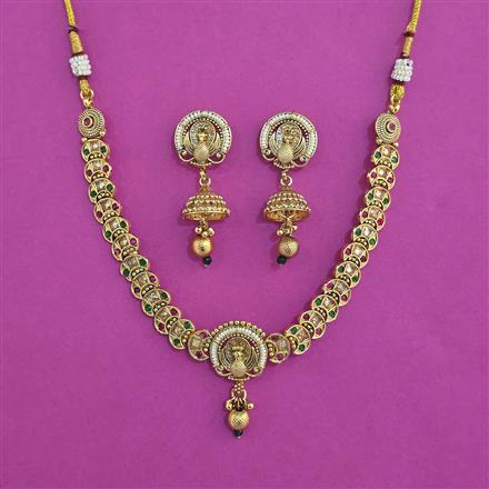 Antique Moti Necklace with Gold Plating