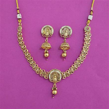 Antique Moti Necklace with Gold Plating