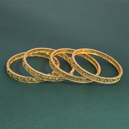 Antique 4 Pc Bangles with Gold Plating