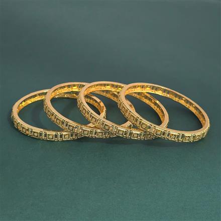 Antique 4 Pc Bangles with Gold Plating