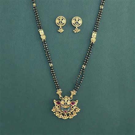 Antique Classic Mangalsutra with Matte Gold Plating