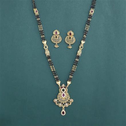 Antique Classic Mangalsutra with Matte Gold Plating