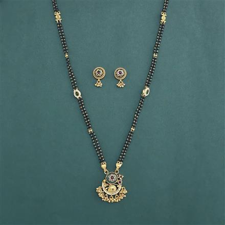 Antique Classic Mangalsutra with Matte Gold Plating