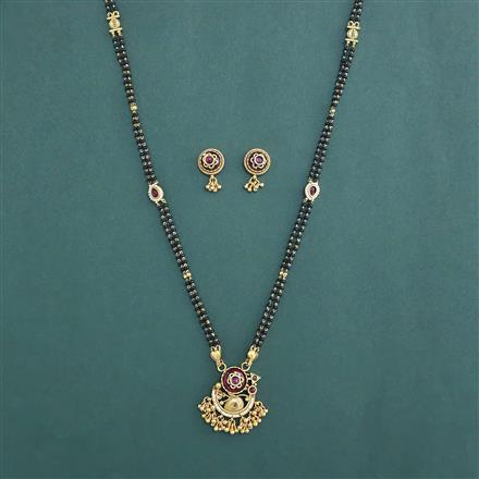 Antique Classic Mangalsutra with Matte Gold Plating