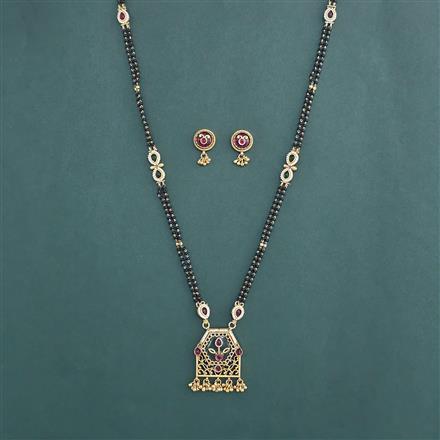Antique Classic Mangalsutra with Matte Gold Plating