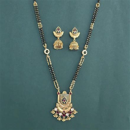 Antique Classic Mangalsutra with Matte Gold Plating