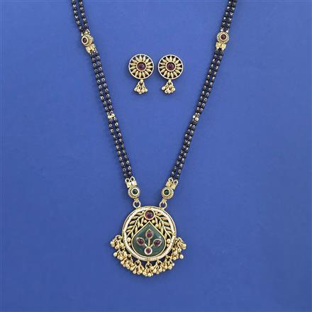 Antique Classic Mangalsutra with Matte Gold Plating