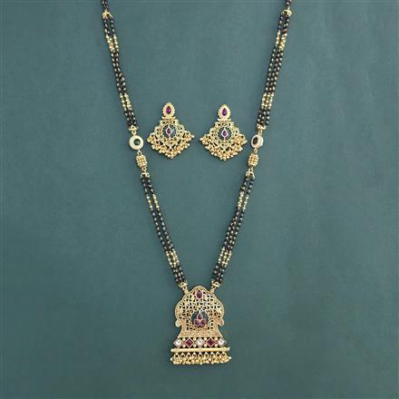Antique Classic Mangalsutra with Matte Gold Plating