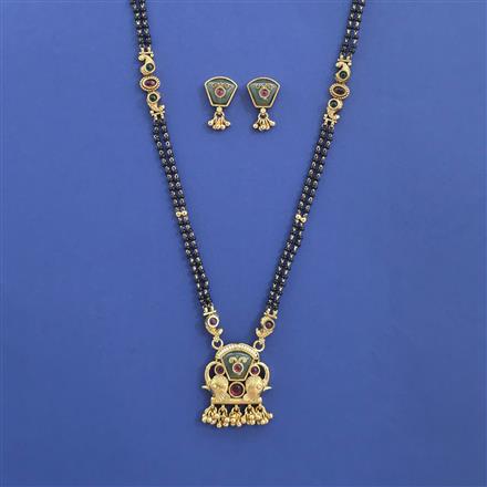 Antique Classic Mangalsutra with Matte Gold Plating