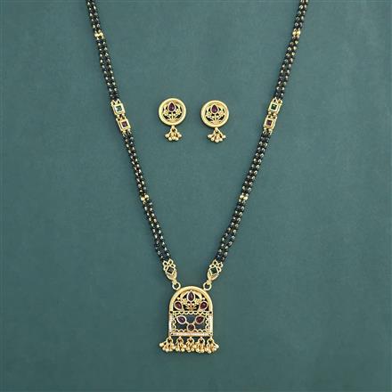 Antique Classic Mangalsutra with Matte Gold Plating