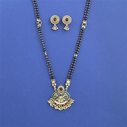 Antique Classic Mangalsutra with Matte Gold Plating