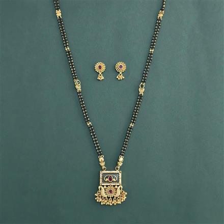 Antique Classic Mangalsutra with Matte Gold Plating