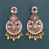 Antique Moti Earring with Matte Gold Plating
