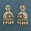 Antique Moti Earring with Matte Gold Plating