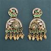 Antique Moti Earring with Matte Gold Plating