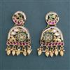 Antique Moti Earring with Matte Gold Plating