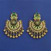 Antique Moti Earring with Matte Gold Plating