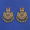 Antique Moti Earring with Matte Gold Plating