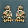 Antique Moti Earring with Matte Gold Plating