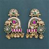 Antique Moti Earring with Matte Gold Plating