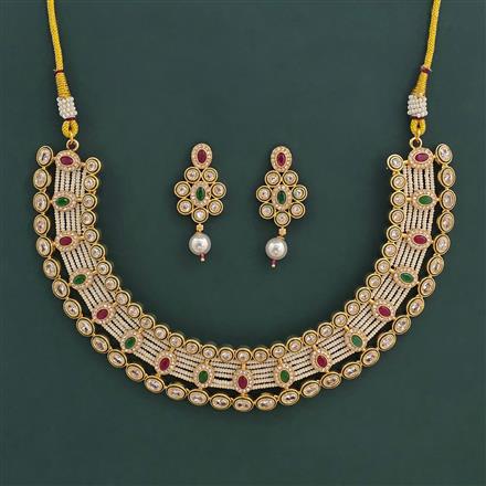 Antique Moti Necklace With Gold Plating