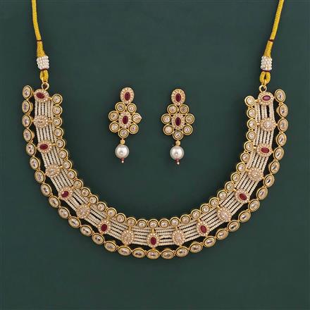 Antique Moti Necklace With Gold Plating