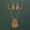 Antique Classic Pendant Set With Matte Gold Plating