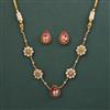 Antique Delicate Necklace with Matte Gold Plating