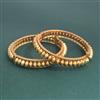 Antique 2 Pc Openable Bangles with Matte Gold Plating