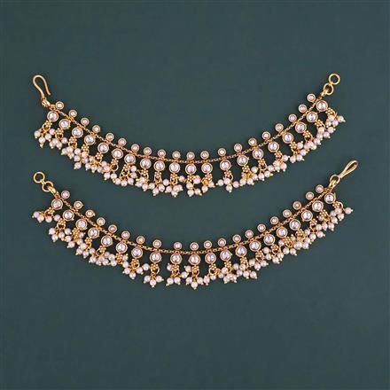 Antique Moti Ear Chain with Gold Plating