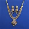 Antique Moti Necklace with Matte Gold Plating