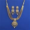Antique Moti Necklace with Matte Gold Plating