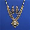 Antique Moti Necklace with Matte Gold Plating