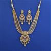 Antique Moti Necklace with Matte Gold Plating